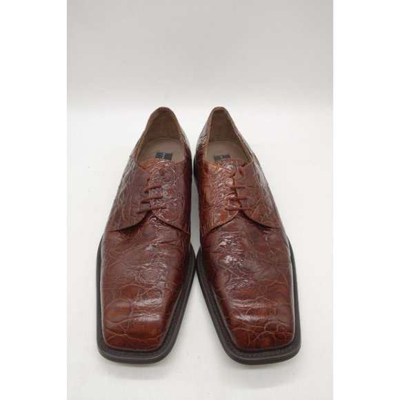 Giorgio Brutini Balat Brown Alligator Print Tassel Lace Up Oxfords Men\'s 12 M main image 5